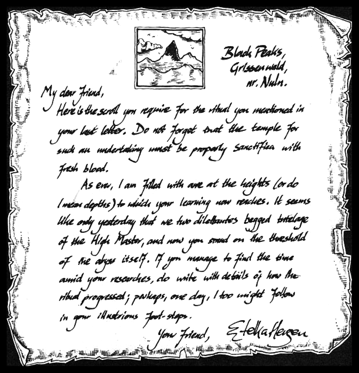A recent letter to Teugen